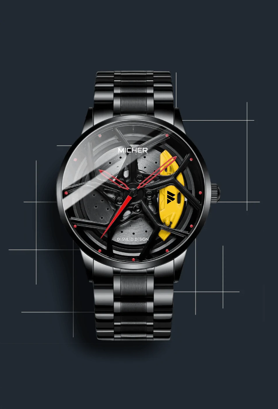 Orologio cerchione auto shop